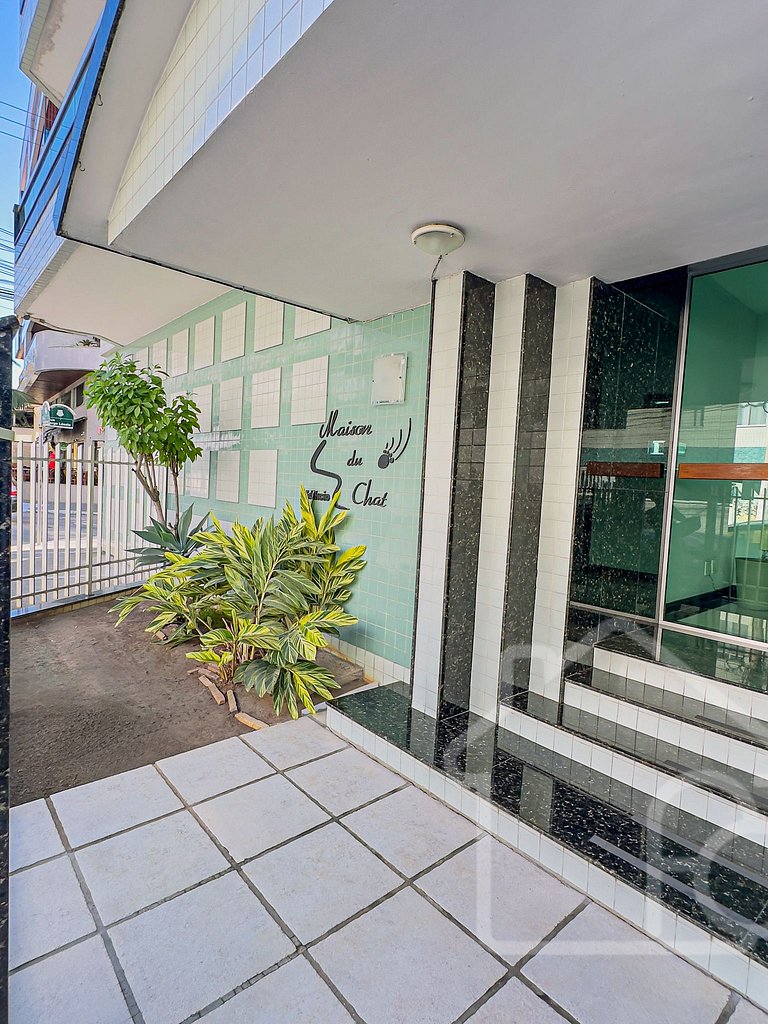 Apartamento a 7 min a pé da Praia do Forte
