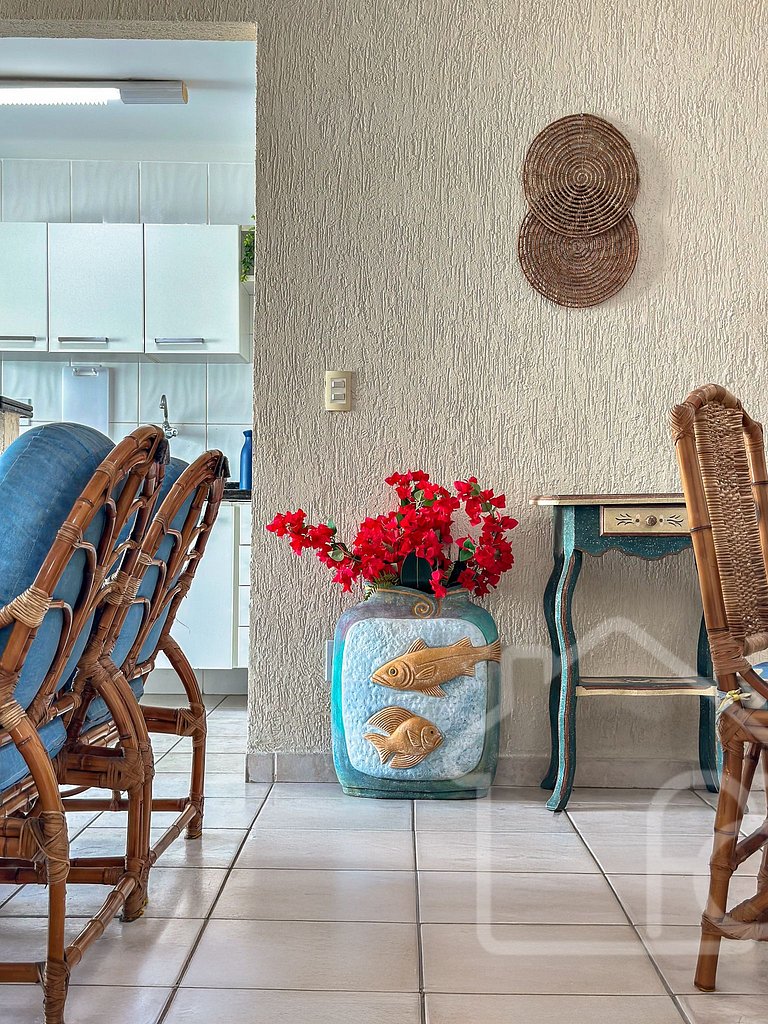 Apartamento a 7 min a pé da Praia do Forte