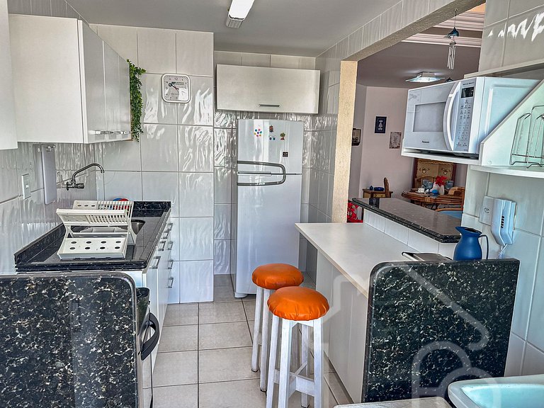 Apartamento a 7 min a pé da Praia do Forte