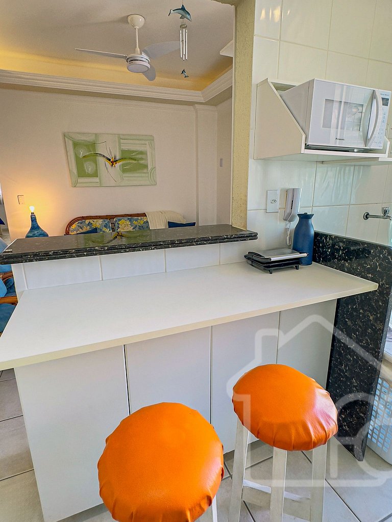 Apartamento a 7 min a pé da Praia do Forte