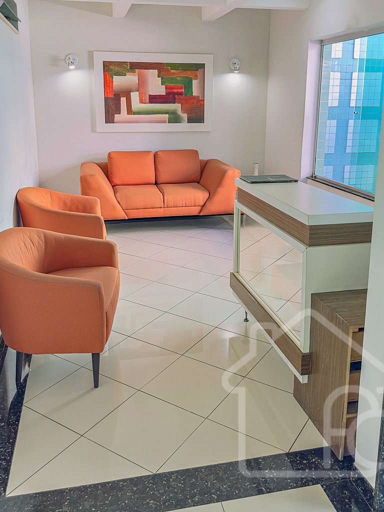 Apartamento a 7 min a pé da Praia do Forte