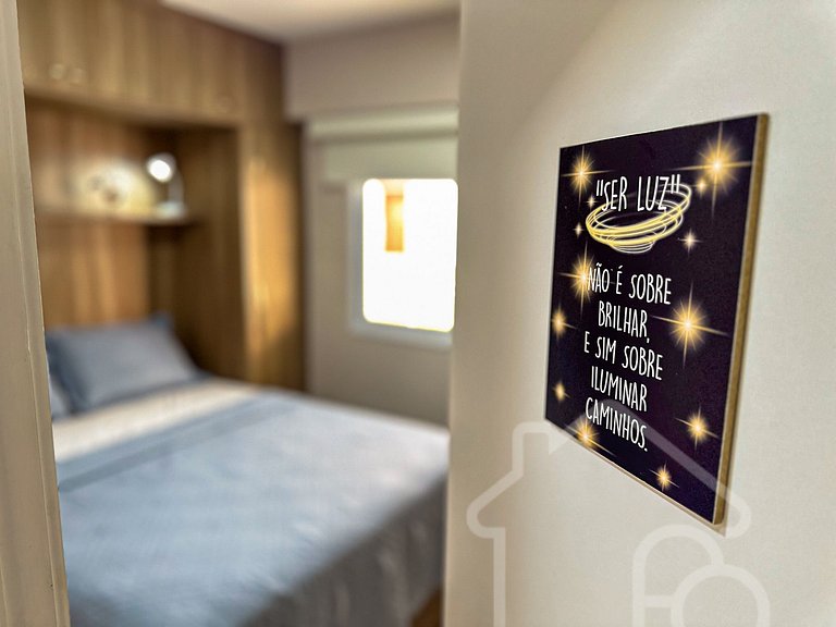 Apartamento com lazer a 5 min da Praia do Forte