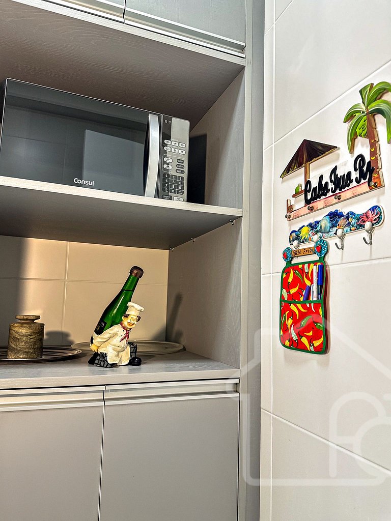 Apartamento com lazer a 5 min da Praia do Forte