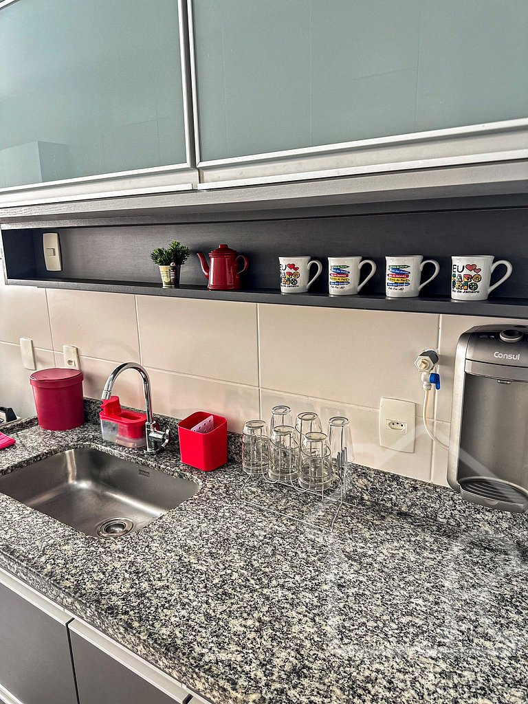 Apartamento com lazer a 5 min da Praia do Forte