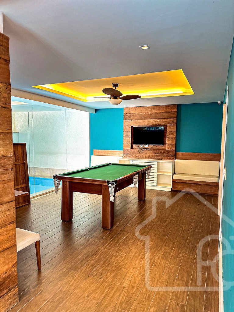 Apartamento com lazer a 5 min da Praia do Forte