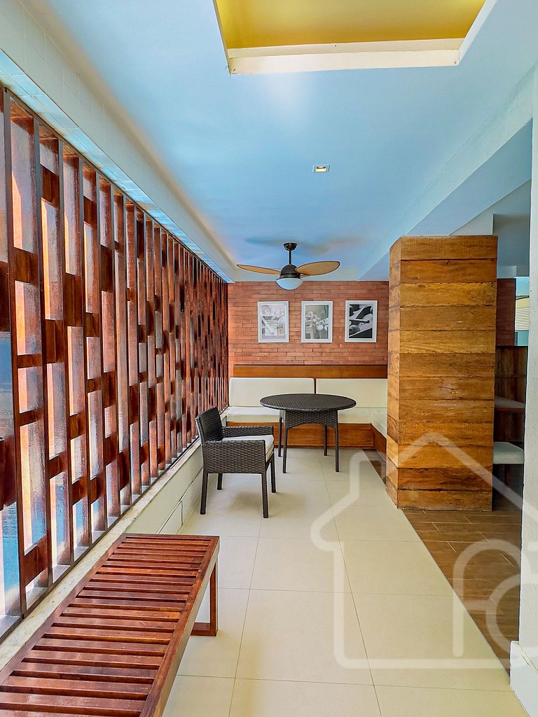 Apartamento com lazer a 5 min da Praia do Forte