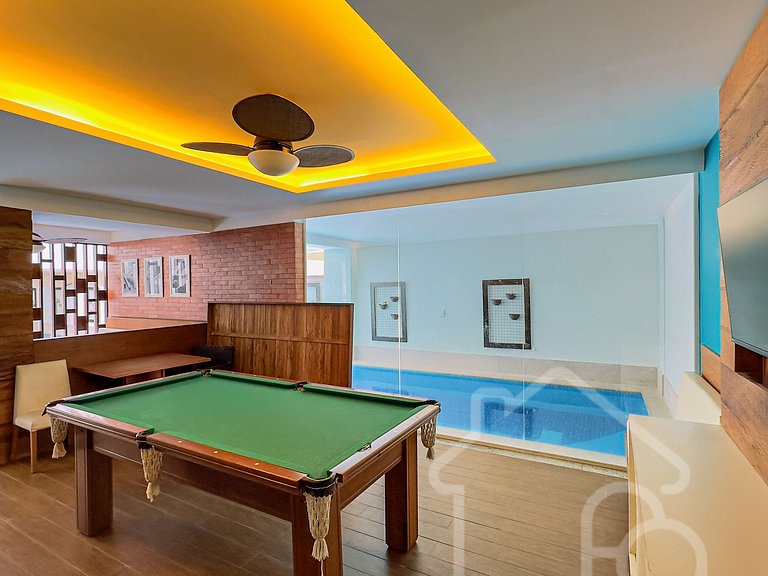Apartamento com lazer a 5 min da Praia do Forte