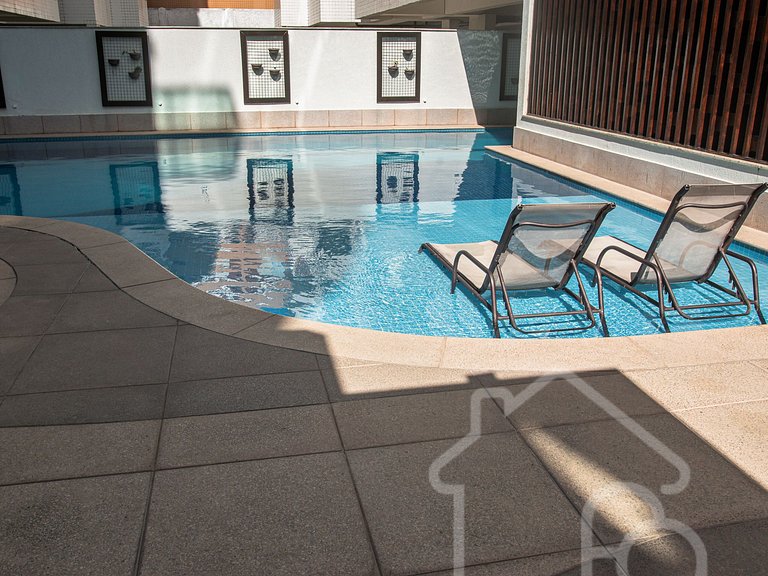Apartamento com lazer a 5 min da Praia do Forte