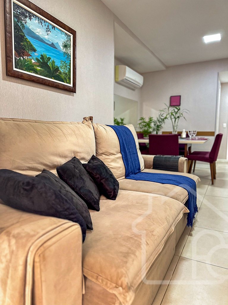 Apartamento com lazer a 5 min da Praia do Forte