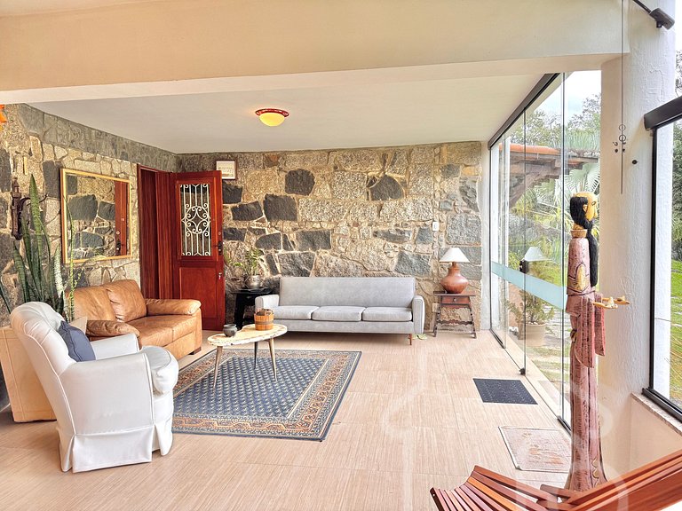 Casa com vista para as montanhas