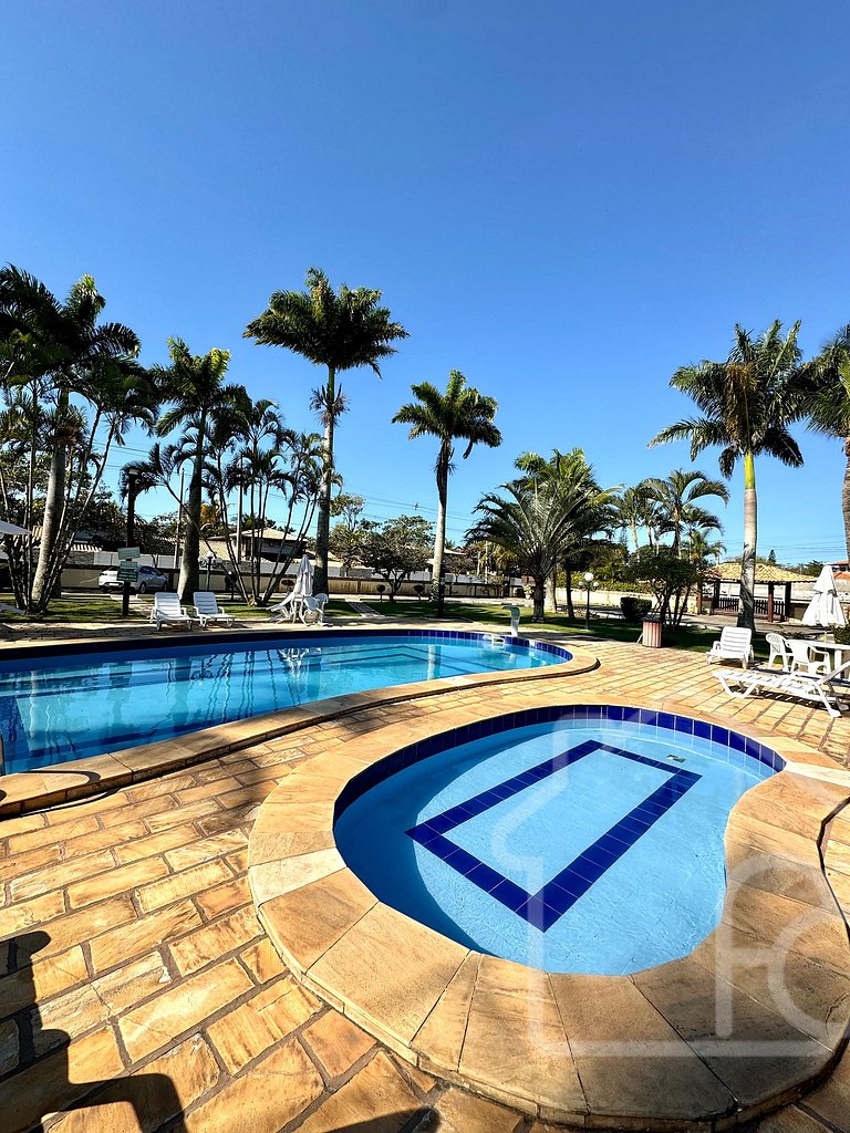 Apê novo a 1 quadra da Praia de Geribá com piscina