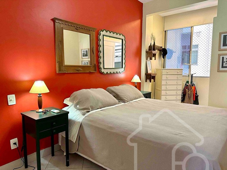 Apartamento a 5 min da Praia de Ipanema -3 quartos