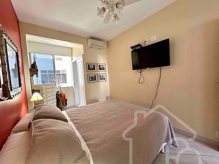 Apartamento a 5 min da Praia de Ipanema -3 quartos