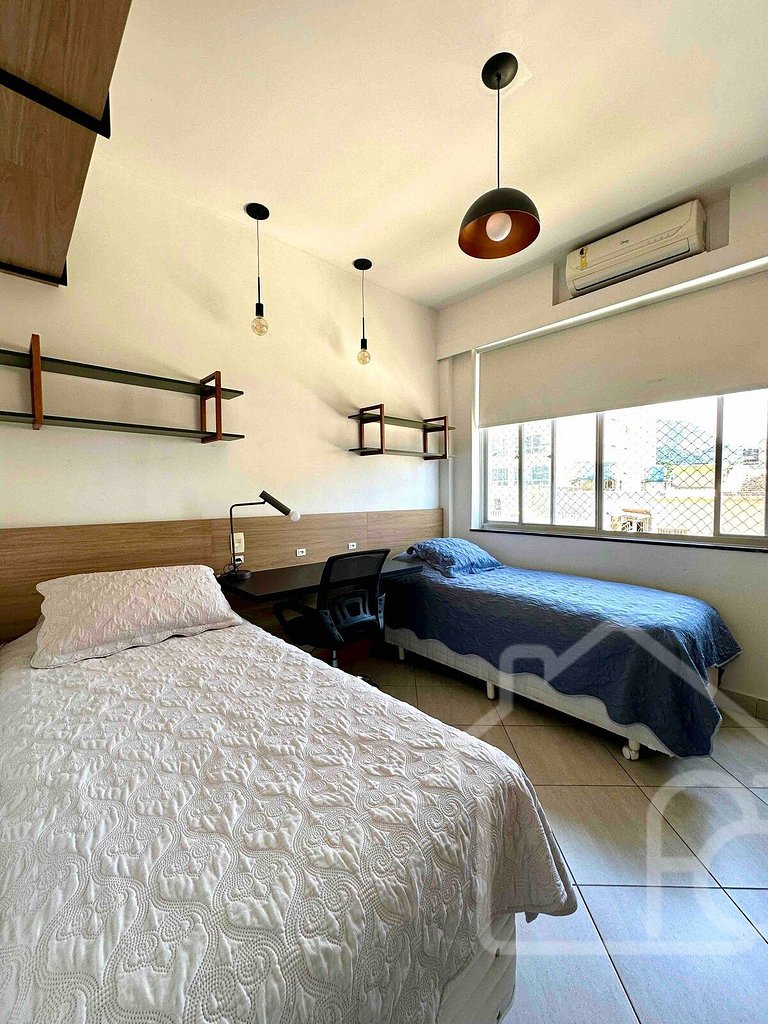 Apartamento a 5 min da Praia de Ipanema -3 quartos