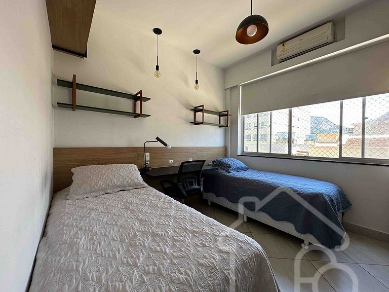 Apartamento a 5 min da Praia de Ipanema -3 quartos