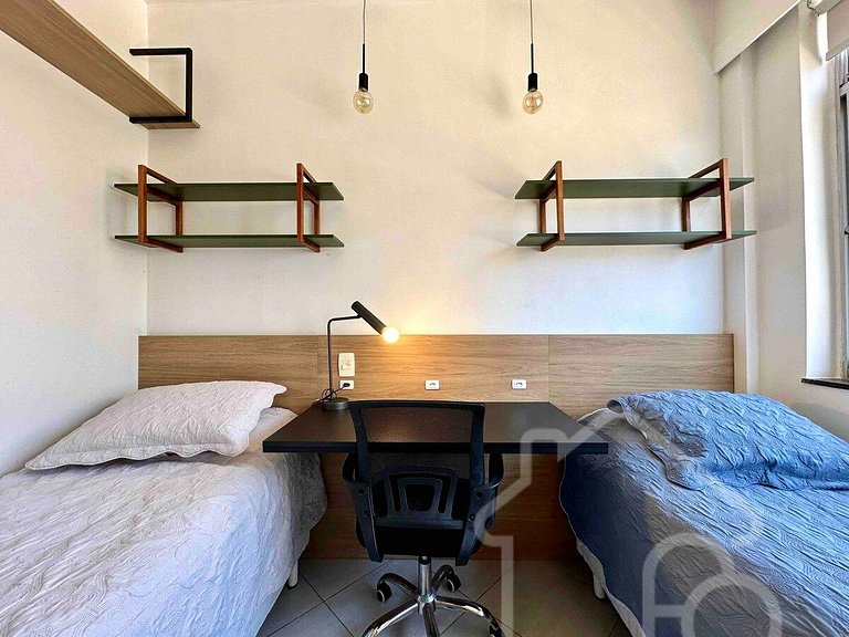 Apartamento a 5 min da Praia de Ipanema -3 quartos