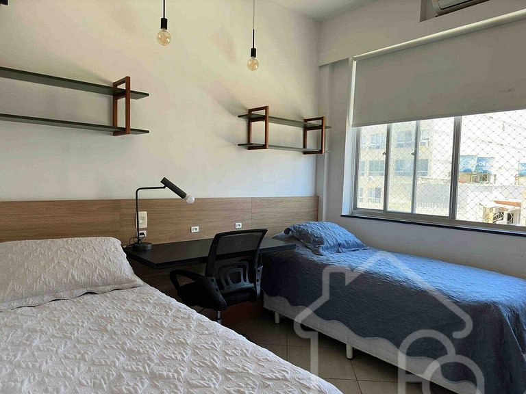 Apartamento a 5 min da Praia de Ipanema -3 quartos