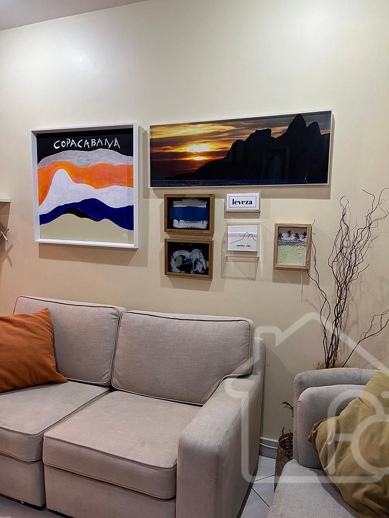 Apartamento a 5 min da Praia de Ipanema -3 quartos