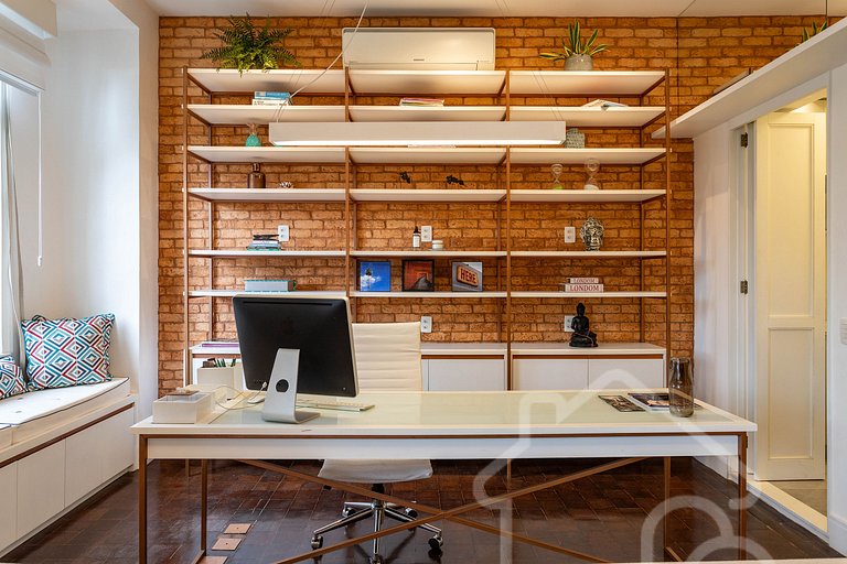 Loft design na Cinelândia • metrô ao lado + ar