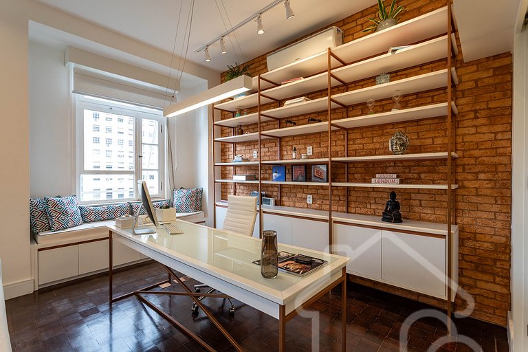 Loft design na Cinelândia • metrô ao lado + ar