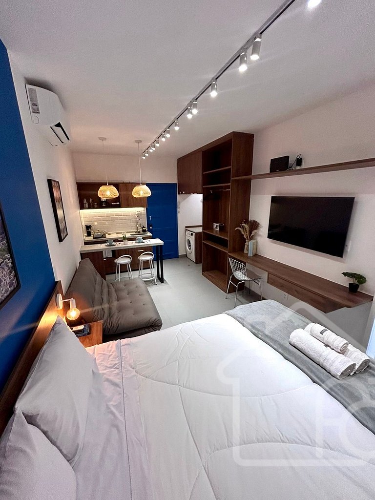 Estúdio moderno e completo em Laranjeiras