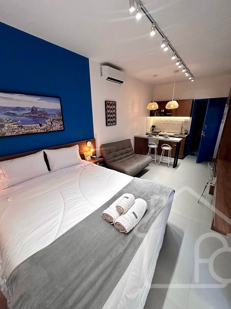 Estúdio moderno e completo em Laranjeiras