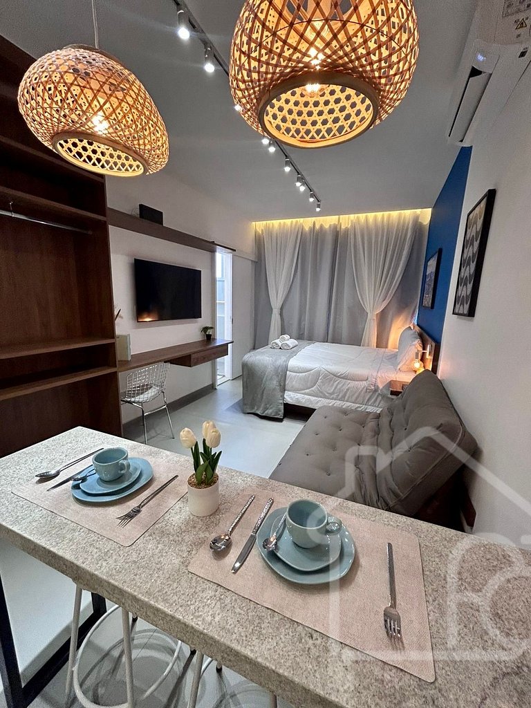 Estúdio moderno e completo em Laranjeiras