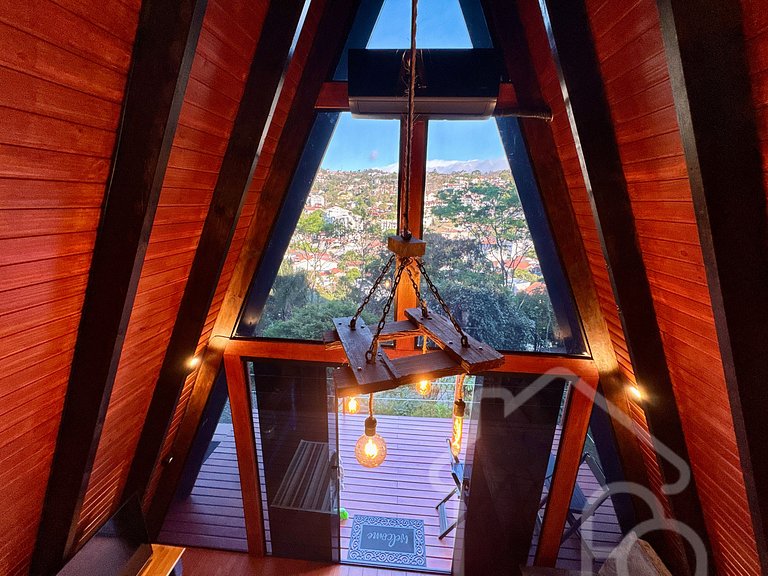 Chalé Romântico com Vista Deslumbrante