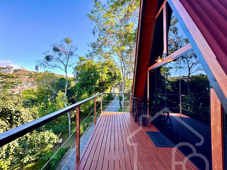 Chalé Romântico com Vista Deslumbrante