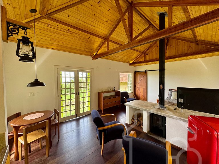 Chalé com área gourmet privativa