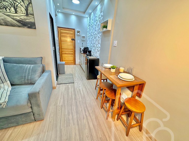 Estúdio no centro com ar-condicionado