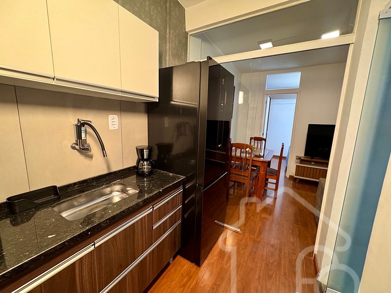 Apartamento central com ar-condicionado