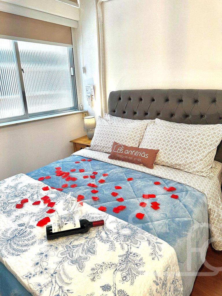 Apartamento central com ar-condicionado