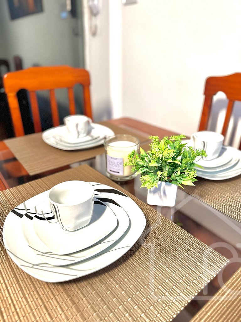 Apartamento central com ar-condicionado