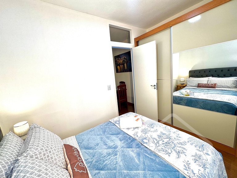 Apartamento central com ar-condicionado