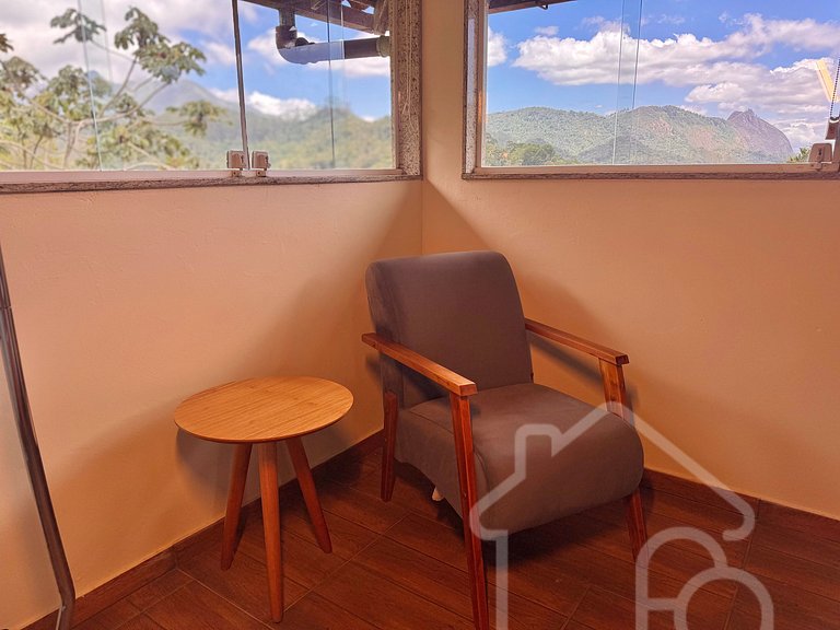 Casa nas montanhas com piscina e sauna