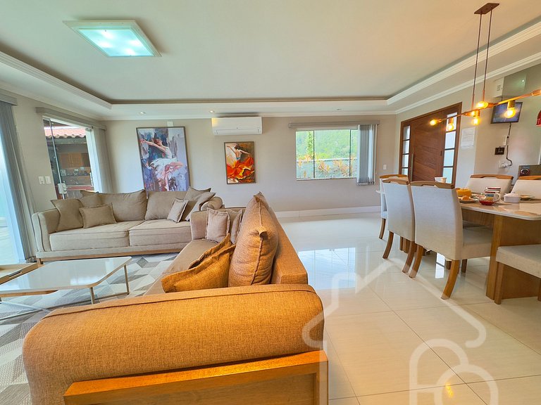 Casa nas montanhas com piscina e sauna