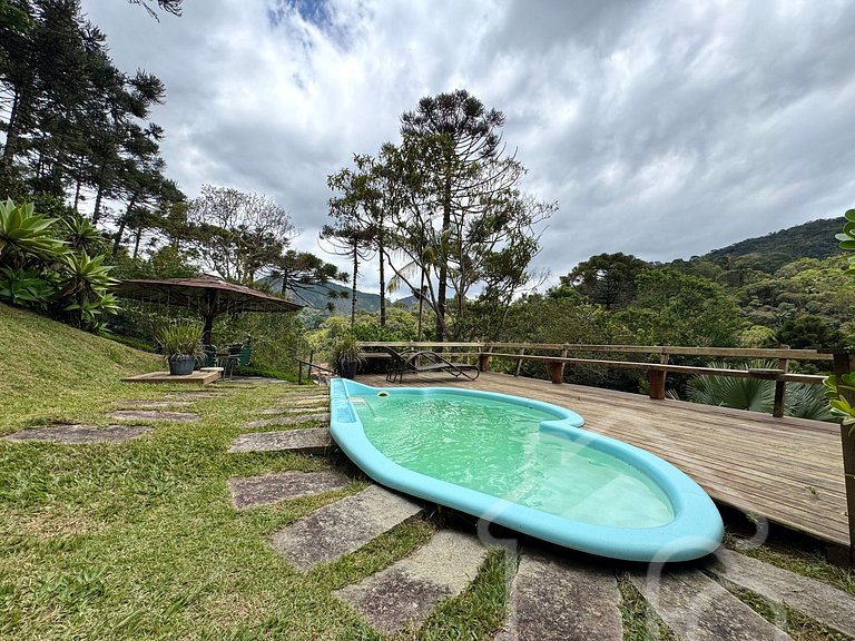 Casa com vista para as montanhas