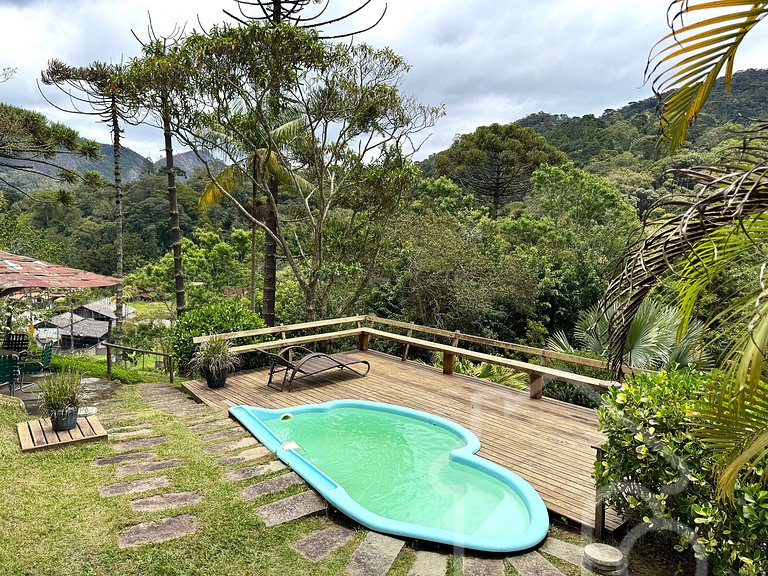 Casa com vista para as montanhas