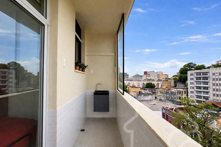 Apartamento com vista para os Arcos da Lapa